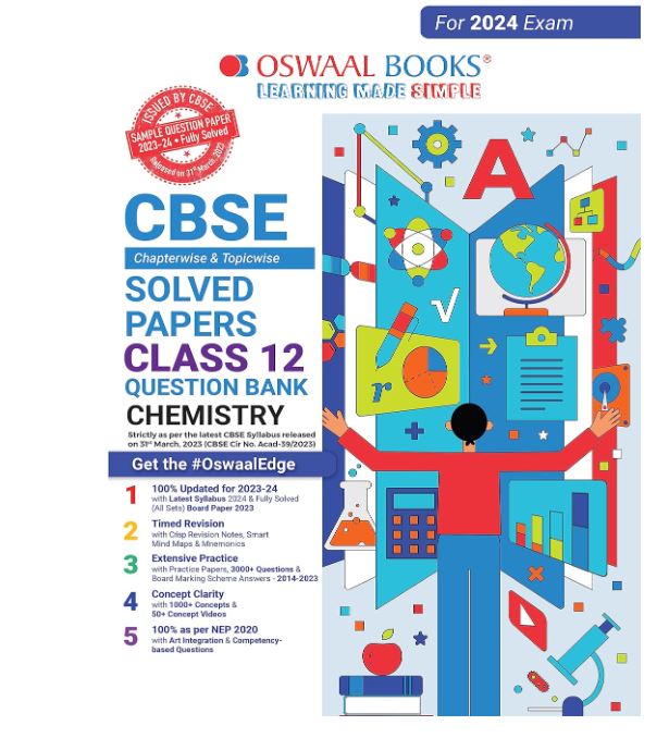 Oswaal CBSE Chapterwise Solved Papers 2023-2014 Chemistry Class 12th (For 2024 Board Exams)